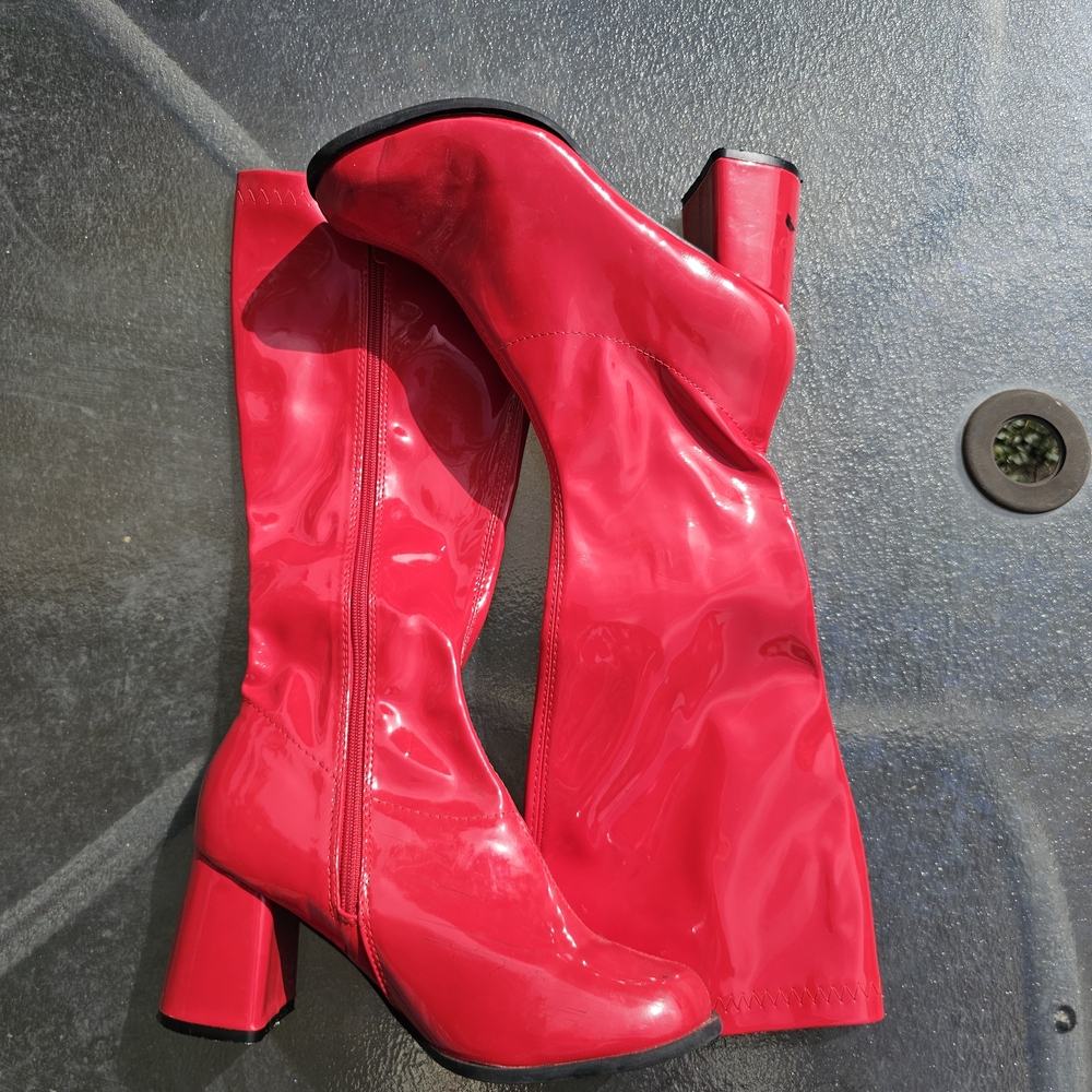 Red Patent Leather Women's Boots